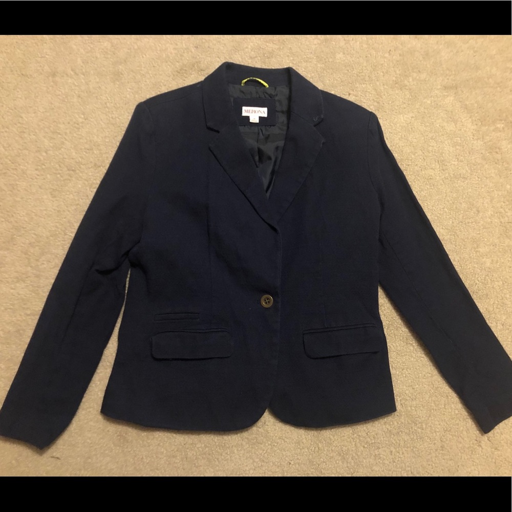 Tweed Navy Blazer
